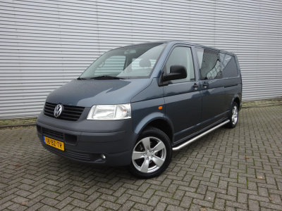 Volkswagen Transporter 2.5 tdi l2h1 dc budgetline marge / 2x schuifdeur / airco / trekhaak / navi / lm velgen