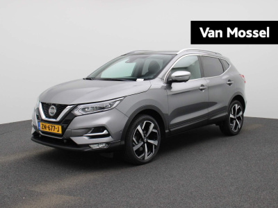 Nissan Qashqai 1.2 tekna + | leder | panorama dak | navigatie | climate control | lmv | bluetooth | stoel verwarming | camera | bose