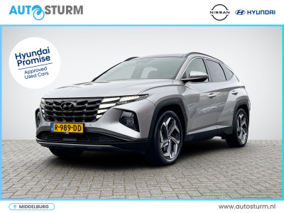 Hyundai Tucson 1.6 t-gdi phev premium sky 4wd | trekhaak | panoramadak | leder | geheugenstoel | premium audio | dodehoek | stoelverwarming + ventilatie | rijklaarprijs!