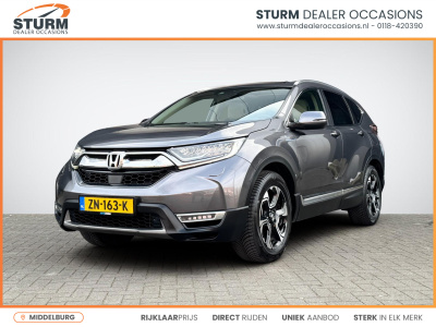 Honda CR-V 2.0 hybrid awd executive | trekhaak | panoramadak | vol-leder | apple carplay/android auto | geheugenstoel | stuur- + stoelverwarming | adapt. cruise control | rijklaarprijs!