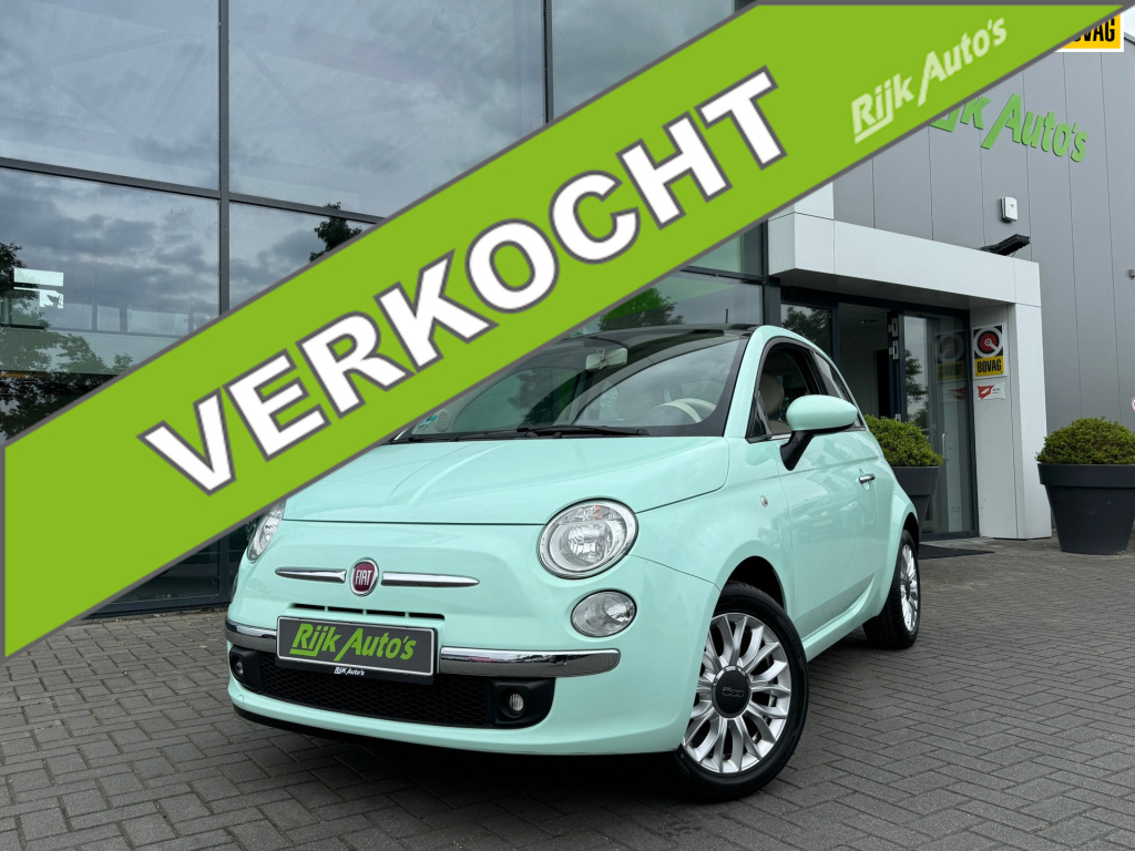 Fiat 500 1.2 lounge * pdc * pano * mintgroen