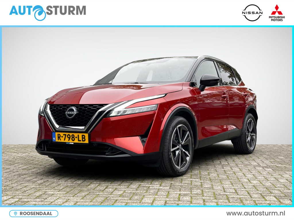 Nissan Qashqai 1.3 mhev xtronic tekna design + cold pack | stuur- + stoelverwarming | panoramadak | head-up display | adapt. cruise control | rijklaarprijs!