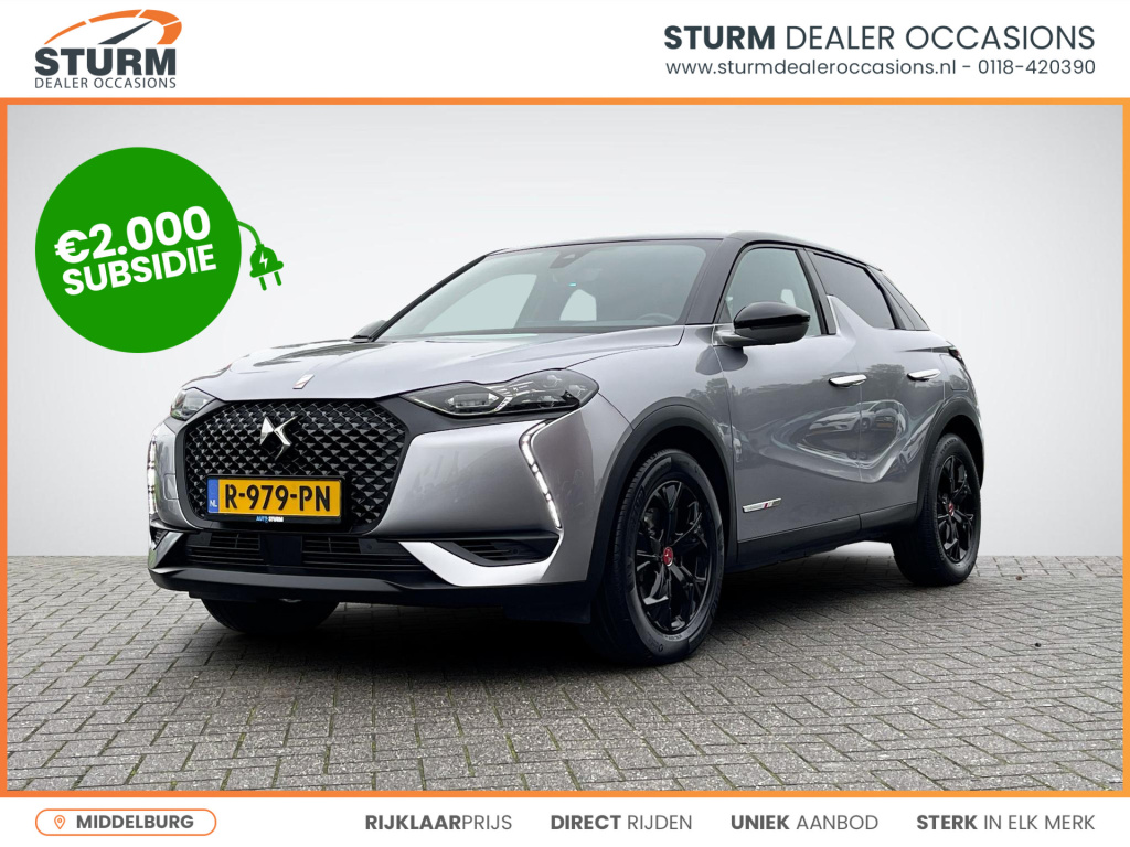 Ds Ds 3 crossback e-tense performance line+ 50 kwh *subsidie mogelijk!* | navigatie | camera | apple carplay/android auto | led koplampen | alcantara interieur | rijklaarprijs!