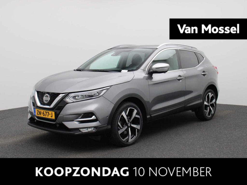 Nissan Qashqai 1.2 tekna + | leder | panorama dak | navigatie | climate control | lmv | bluetooth | stoel verwarming | camera | bose