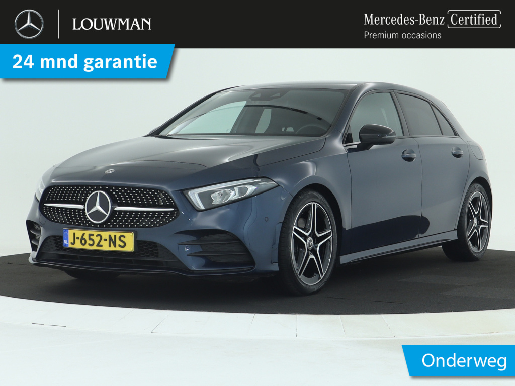 Mercedes-Benz A-Klasse 180 business solution amg | amg styling | night pakket | apple carplay | achteruitrijcamera | inclusief 24 maanden mb certified garantie voor europa.