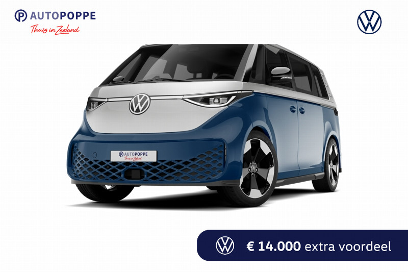 Volkswagen Id. Buzz elektromotor 86kwh 286 1at pro lange wielbasis | achterlichten led | airbag voor bestuurder en bijrijder (uitschakelbaar voor bijrijder) | airconditioning automatisch (climatronic), 2-zone