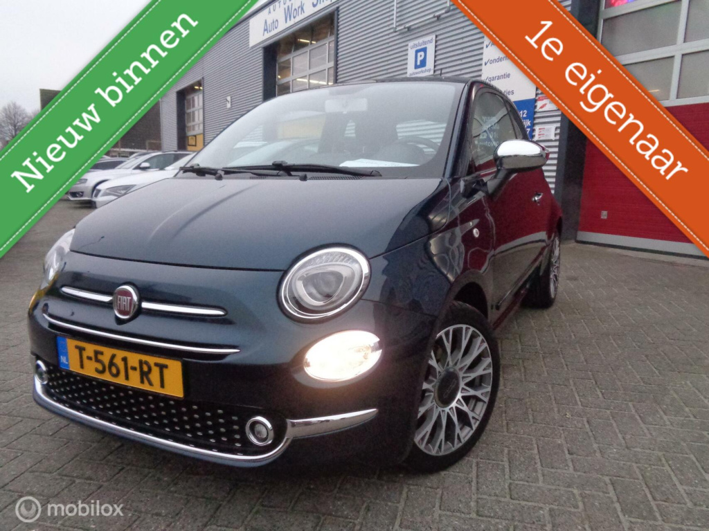 Fiat 500 1.2 lounge/airco/ecc/pdc/pano dak/groot navi/carplay/digi dash/lm 16''/cruise control