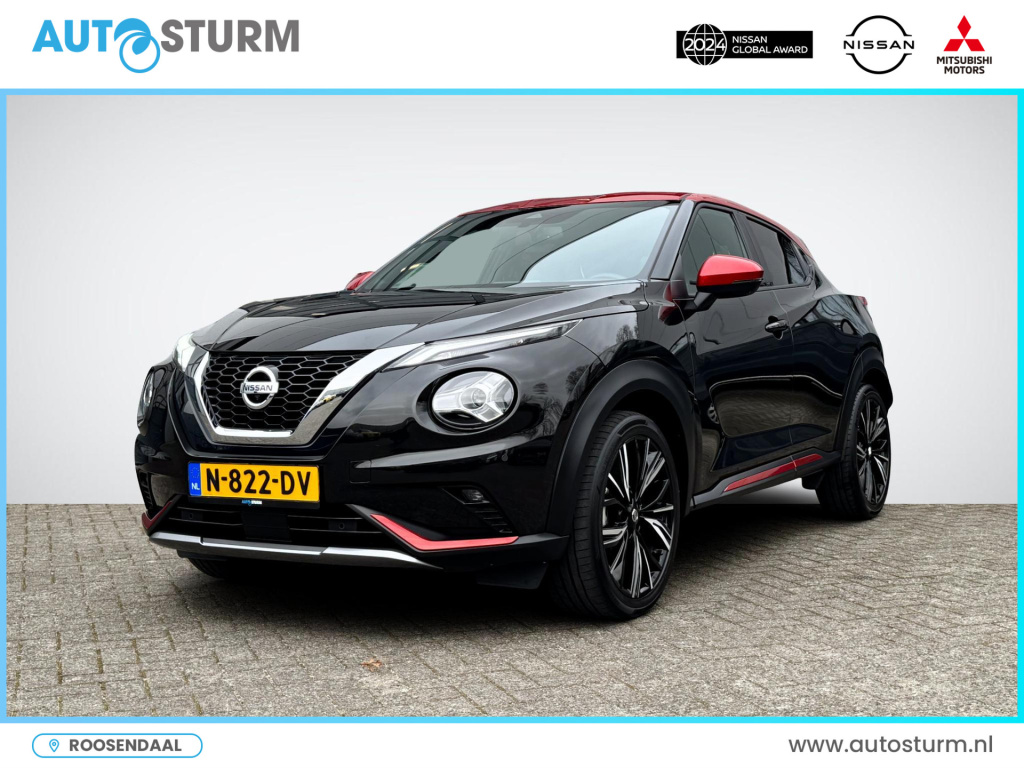 Nissan Juke 1.0 dig-t n-design full options! | trekhaak | bose audio | leder/alcantara | 360° camera | adapt. cruise control | dodehoek detectie | stoelverwarming | rijklaarprijs!