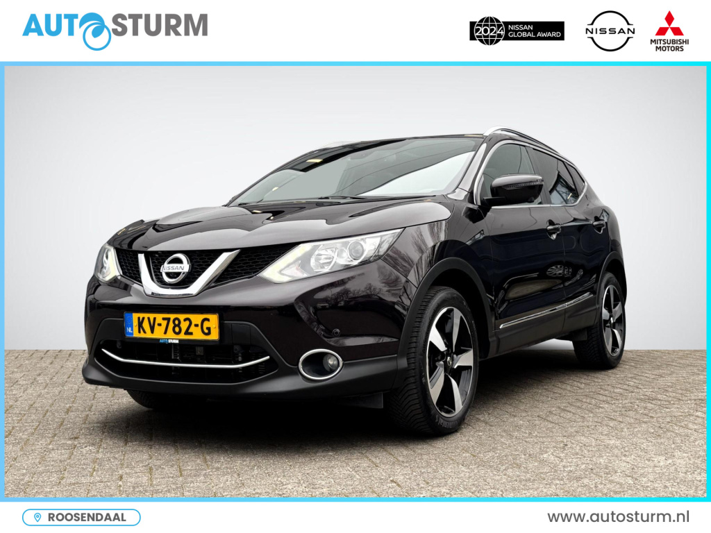 Nissan Qashqai 1.2 n-vision design pack | trekhaak | panoramadak | navigatie | 360° camera | stoelverwarming | leder/alcantara | rijklaarprijs!